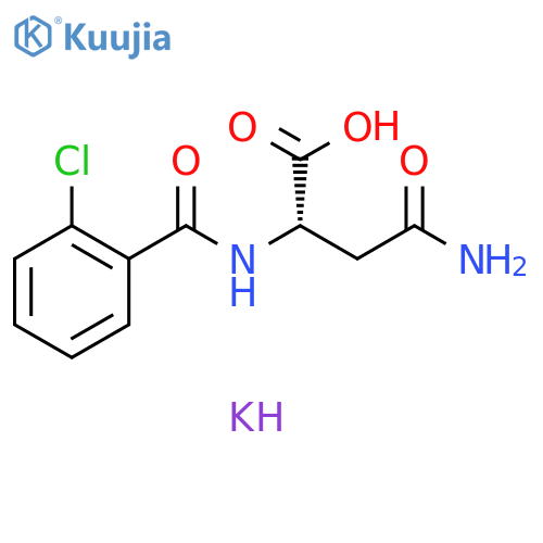potassium 3-carbamoyl-2-(2-chlorophenyl)formamidopropanoate structure