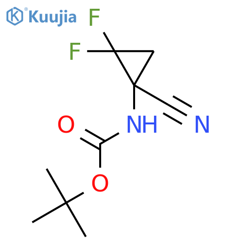 tert-Butyl (1-cyano-2,2-difluorocyclopropyl)carbamate structure
