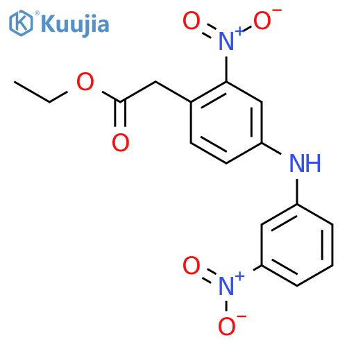 Ethyl 2-(2-nitro-4-((3-nitrophenyl)amino)phenyl)acetate structure