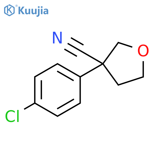 3-(4-chlorophenyl)oxolane-3-carbonitrile structure