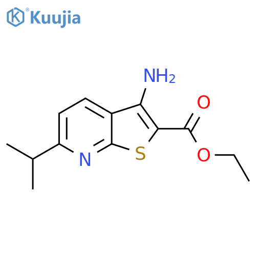 Ethyl 3-amino-6-isopropylthieno[2,3-b]pyridine-2-carboxylate structure