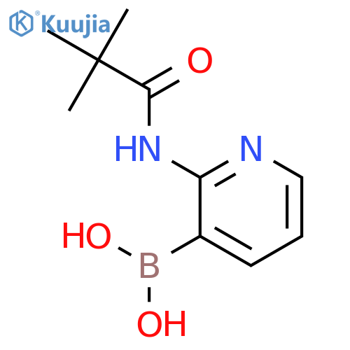 (2-Pivalamidopyridin-3-yl)boronic acid structure
