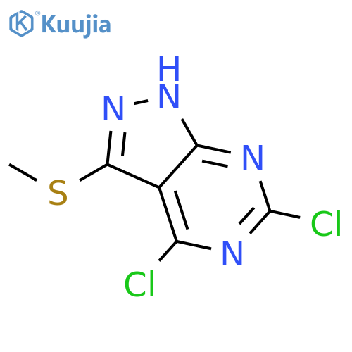 4,6-Dichloro-3-(methylthio)-1H-pyrazolo3,4-dpyrimidine structure