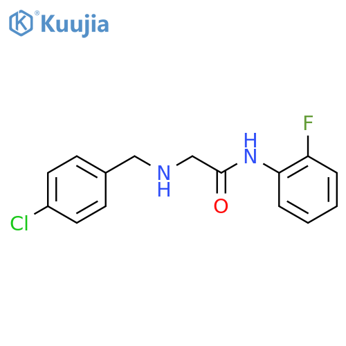 2-{(4-Chlorophenyl)methylamino}-N-(2-fluorophenyl)acetamide structure