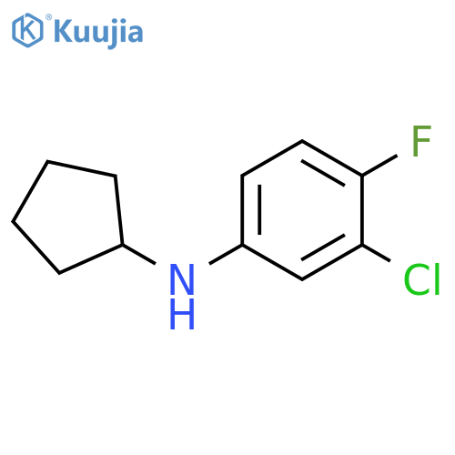 3-chloro-N-cyclopentyl-4-fluoroaniline structure