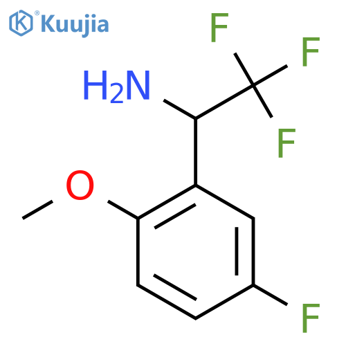 2,2,2-trifluoro-1-(5-fluoro-2-methoxyphenyl)ethan-1-amine structure