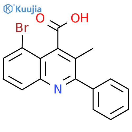 5-Bromo-3-methyl-2-phenylquinoline-4-carboxylic acid structure