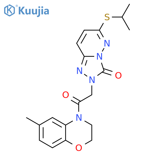 2-[2-(6-methyl-3,4-dihydro-2H-1,4-benzoxazin-4-yl)-2-oxoethyl]-6-(propan-2-ylsulfanyl)-2H,3H-[1,2,4]triazolo[4,3-b]pyridazin-3-one structure