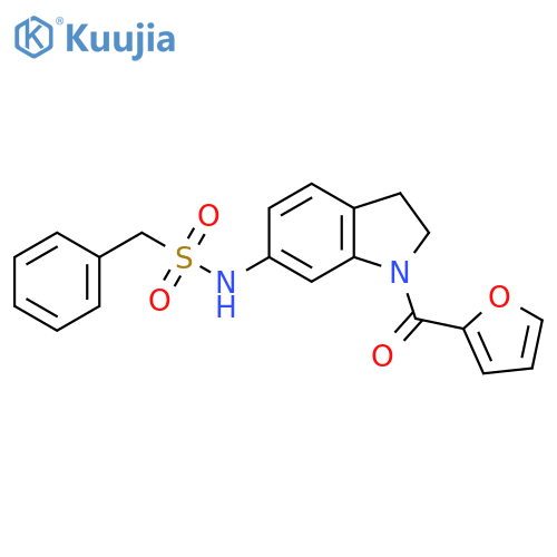 N-[1-(furan-2-carbonyl)-2,3-dihydro-1H-indol-6-yl]-1-phenylmethanesulfonamide structure