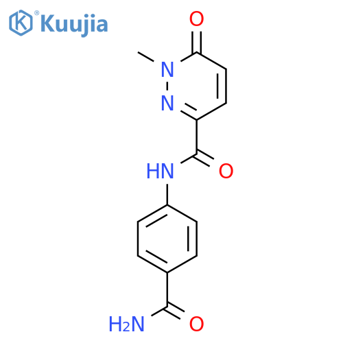 N-(4-carbamoylphenyl)-1-methyl-6-oxo-1,6-dihydropyridazine-3-carboxamide structure