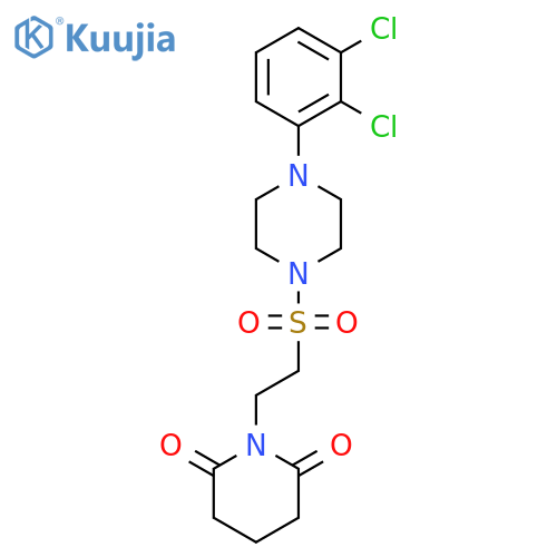 1-(2-{[4-(2,3-dichlorophenyl)piperazin-1-yl]sulfonyl}ethyl)piperidine-2,6-dione structure