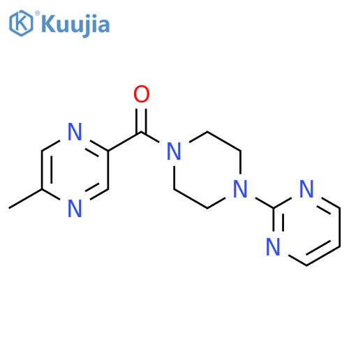2-[4-(5-methylpyrazine-2-carbonyl)piperazin-1-yl]pyrimidine structure