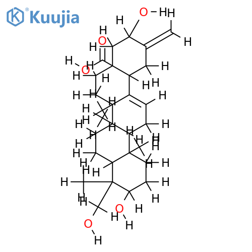 3beta,21beta,24-trihydroxy-30-noroleana-12,20(29)-dien-28-oic acid structure