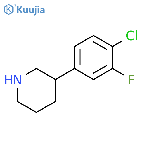 3-(4-chloro-3-fluorophenyl)piperidine structure