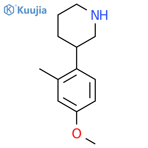 3-(4-methoxy-2-methylphenyl)piperidine structure