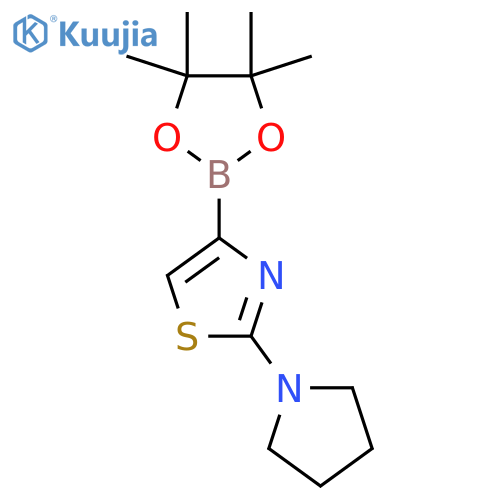 2-Pyrrolidin-1-yl-4-(4,4,5,5-tetramethyl-1,3,2-dioxaborolan-2-yl)-1,3-thiazole structure
