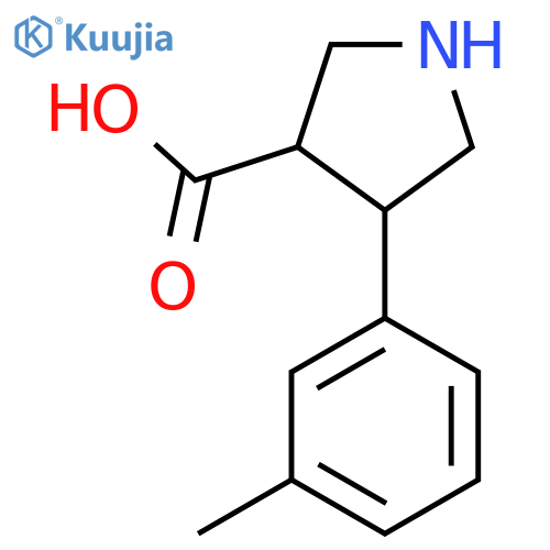 4-(3-Methylphenyl)pyrrolidine-3-carboxylic acid structure