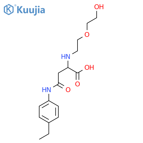 3-[(4-ethylphenyl)carbamoyl]-2-{[2-(2-hydroxyethoxy)ethyl]amino}propanoic acid structure