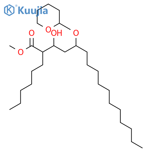 2-Hexyl-3-hydroxy-5-(tetrahydro-2H-pyran-2-yl)oxy-hexadecanoic Acid Methyl Ester structure
