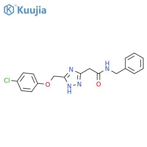 N-benzyl-2-{3-[(4-chlorophenoxy)methyl]-1H-1,2,4-triazol-5-yl}acetamide structure