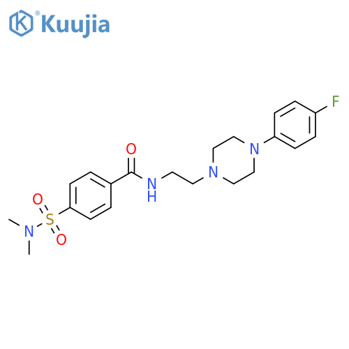 4-(dimethylsulfamoyl)-N-{2-[4-(4-fluorophenyl)piperazin-1-yl]ethyl}benzamide structure