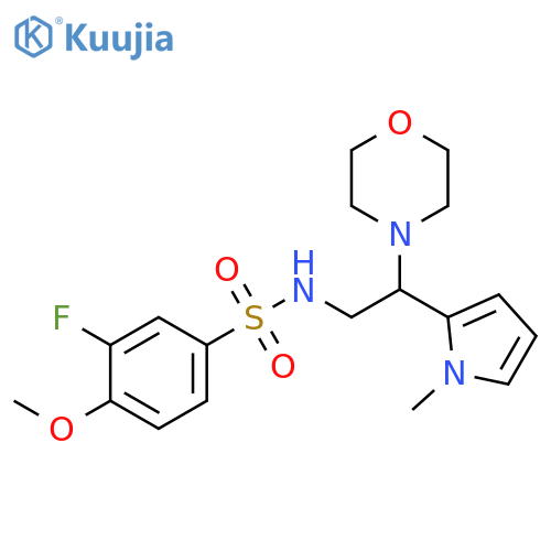 3-fluoro-4-methoxy-N-[2-(1-methyl-1H-pyrrol-2-yl)-2-(morpholin-4-yl)ethyl]benzene-1-sulfonamide structure
