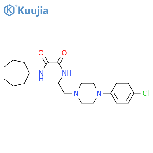 N-{2-[4-(4-chlorophenyl)piperazin-1-yl]ethyl}-N'-cycloheptylethanediamide structure
