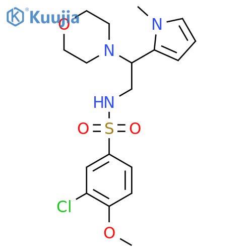 3-chloro-4-methoxy-N-[2-(1-methyl-1H-pyrrol-2-yl)-2-(morpholin-4-yl)ethyl]benzene-1-sulfonamide structure