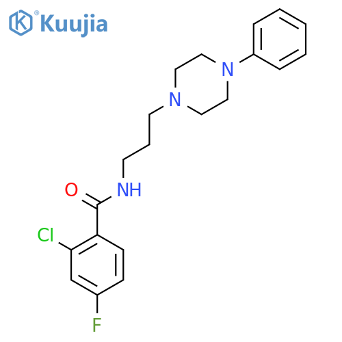 2-chloro-4-fluoro-N-[3-(4-phenylpiperazin-1-yl)propyl]benzamide structure