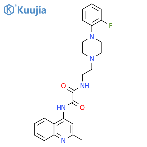 N-{2-[4-(2-fluorophenyl)piperazin-1-yl]ethyl}-N'-(2-methylquinolin-4-yl)ethanediamide structure