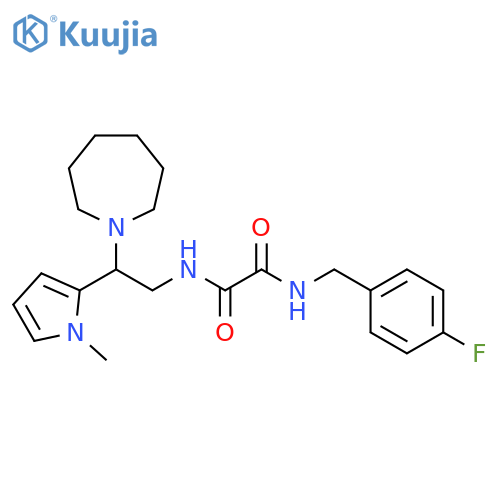 N'-[2-(azepan-1-yl)-2-(1-methyl-1H-pyrrol-2-yl)ethyl]-N-[(4-fluorophenyl)methyl]ethanediamide structure