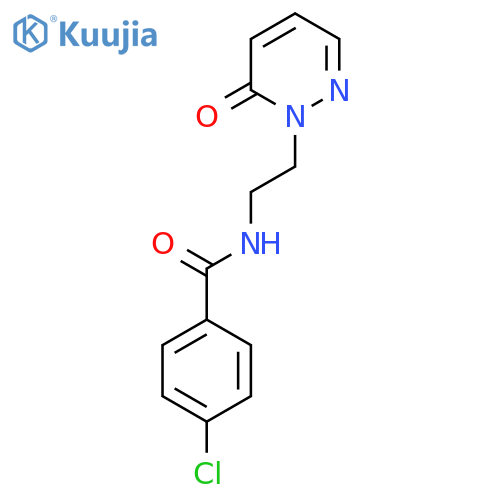 4-chloro-N-2-(6-oxo-1,6-dihydropyridazin-1-yl)ethylbenzamide structure