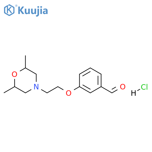 3-[2-(2,6-dimethyl-4-morpholinyl)ethoxy]benzaldehyde hydrochloride structure