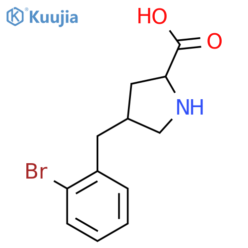 (2S,4R)-4-(2-Bromobenzyl)pyrrolidine-2-carboxylic acid structure