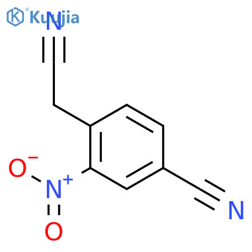Benzeneacetonitrile, 4-cyano-2-nitro- structure