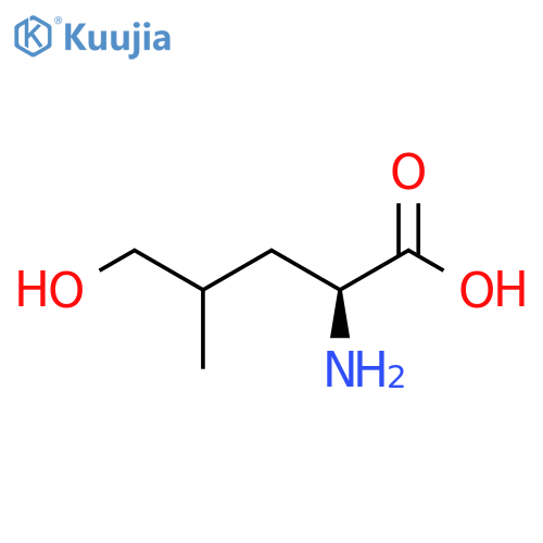 (2S)-2-amino-5-hydroxy-4-methylpentanoic acid structure