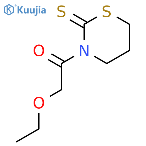 2-ethoxy-1-(2-sulfanylidene-1,3-thiazinan-3-yl)ethan-1-one structure