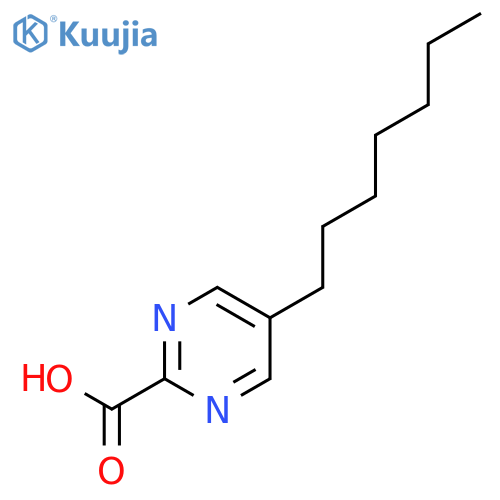 2-Pyrimidinecarboxylicacid, 5-heptyl- structure