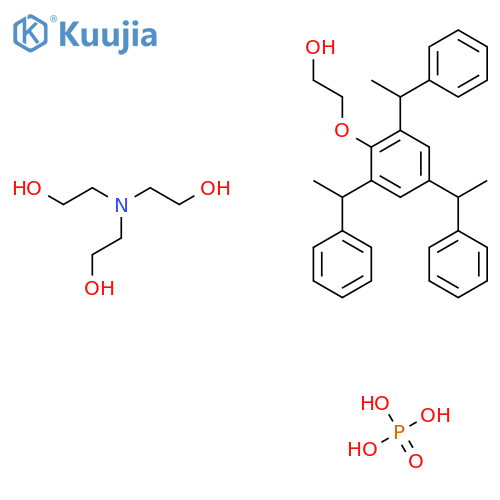 Ethanol, 2,2,2-nitrilotris-, compd. with .alpha.-2,4,6-tris(1-phenylethyl)phenyl-.omega.-hydroxypoly(oxy-1,2-ethanediyl) phosphate structure