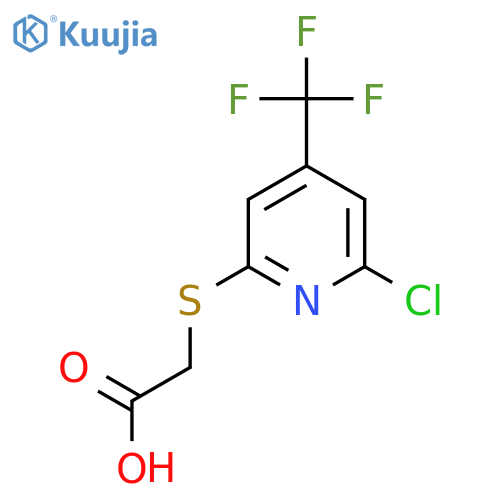 2-(6-Chloro-4-(trifluoromethyl)pyridin-2-ylsulfanyl)acetic acid structure