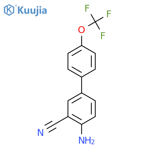 2-Amino-5-[4-(trifluoromethoxy)phenyl]benzonitrile structure