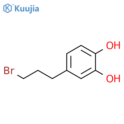 4-(3-bromopropyl)benzene-1,2-diol structure