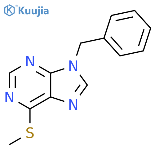9H-Purine, 6-(methylthio)-9-(phenylmethyl)- structure