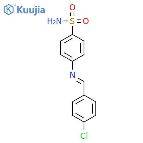 Benzenesulfonamide, 4-[[(4-chlorophenyl)methylene]amino]- structure