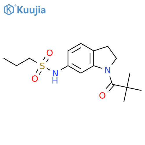 N-1-(2,2-dimethylpropanoyl)-2,3-dihydro-1H-indol-6-ylpropane-1-sulfonamide structure