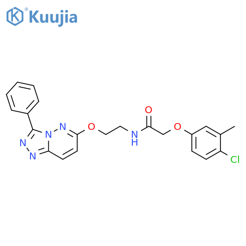 2-(4-chloro-3-methylphenoxy)-N-2-({3-phenyl-1,2,4triazolo4,3-bpyridazin-6-yl}oxy)ethylacetamide structure