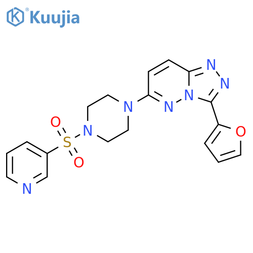1-3-(furan-2-yl)-1,2,4triazolo4,3-bpyridazin-6-yl-4-(pyridine-3-sulfonyl)piperazine structure