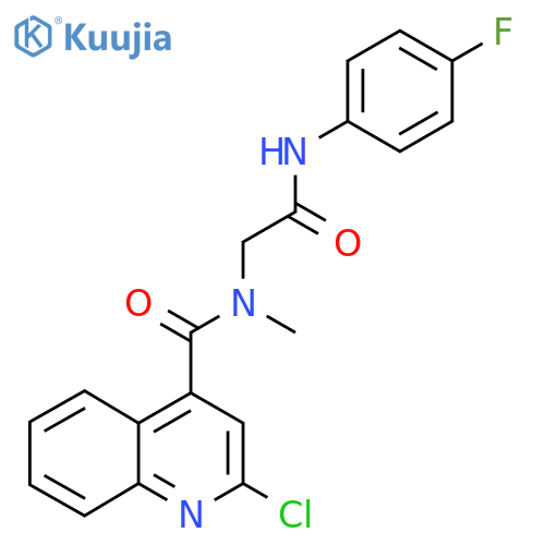 2-[1-(2-chloroquinolin-4-yl)-N-methylformamido]-N-(4-fluorophenyl)acetamide structure