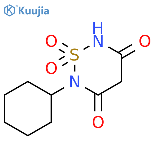 2H-1,2,6-Thiadiazine-3,5(4H,6H)-dione, 2-cyclohexyl-, 1,1-dioxide structure