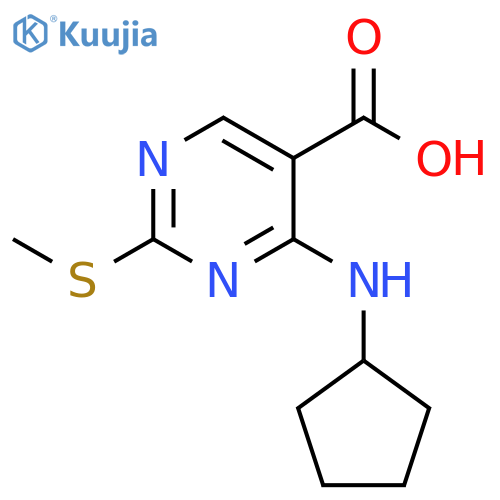 4-(Cyclopentylamino)-2-(methylthio)pyrimidine-5-carboxylic Acid structure